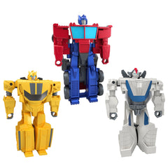 Hasbro pack frontal con tres figuras mostrando el set completo
