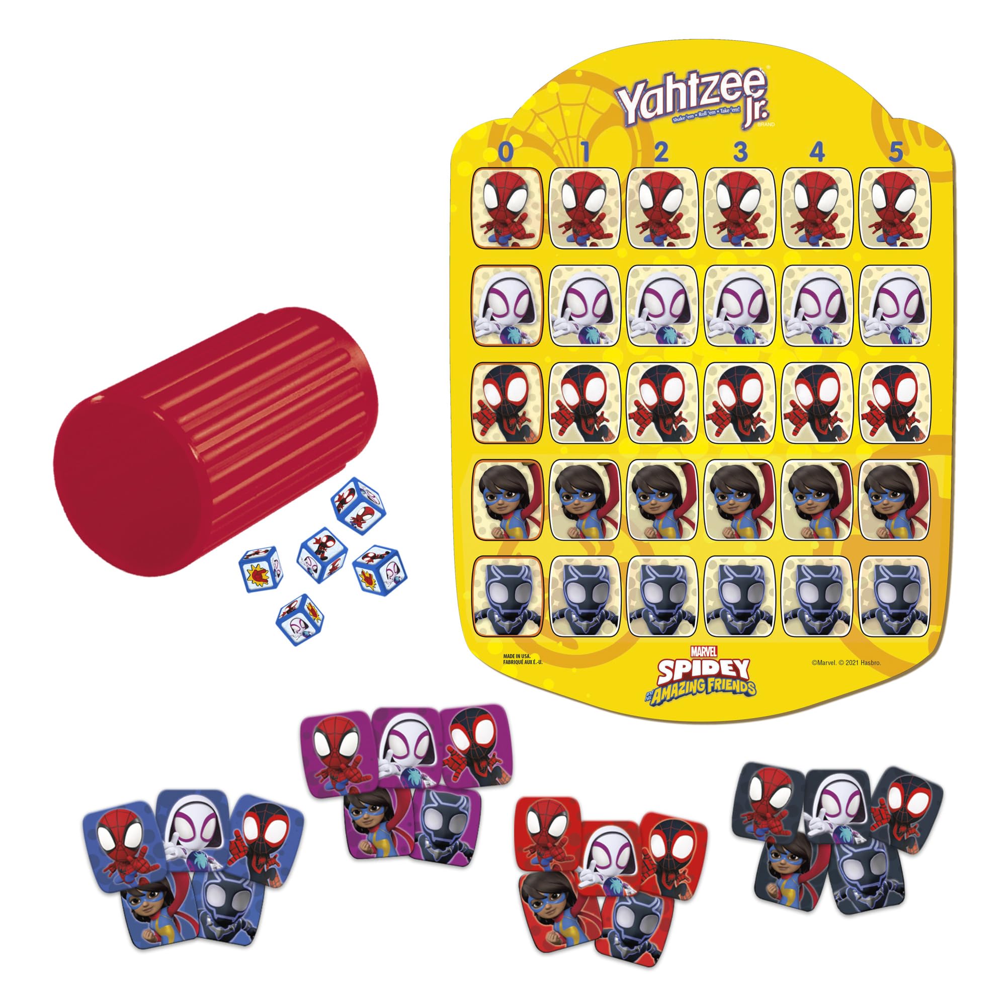 Hasbro Gaming primer plano del icono Thwip en el dado que añade sorpresa y diversión