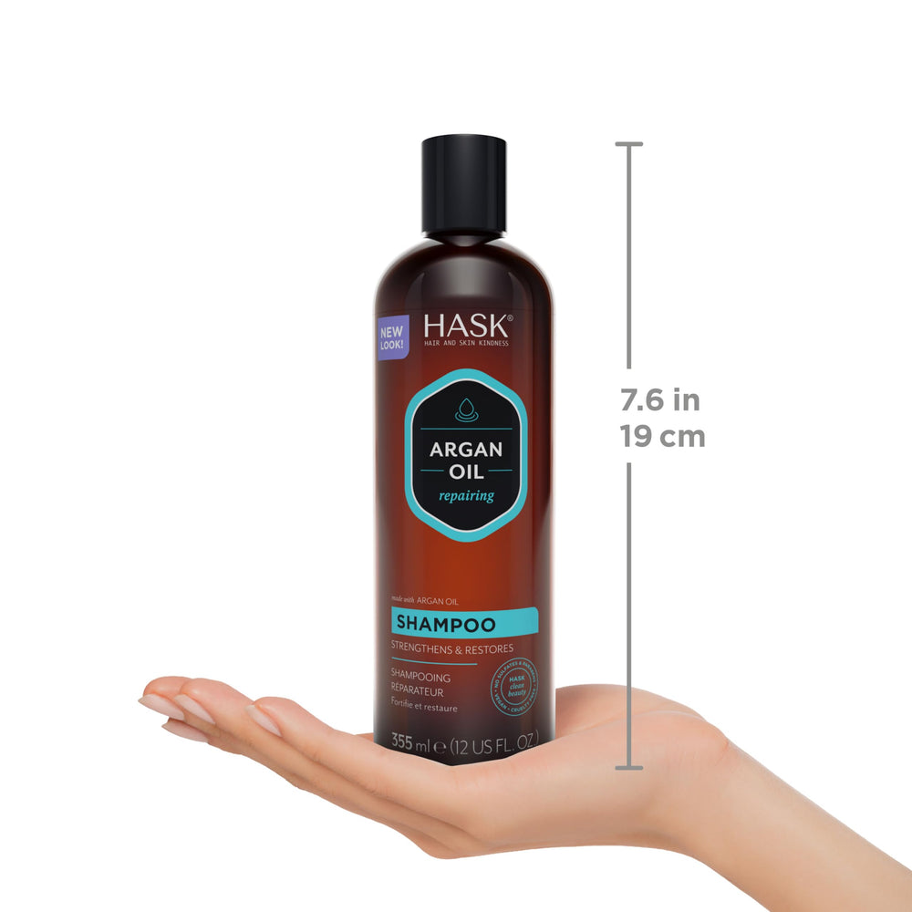 HASK transformación antes y después cabello más suave y brillante