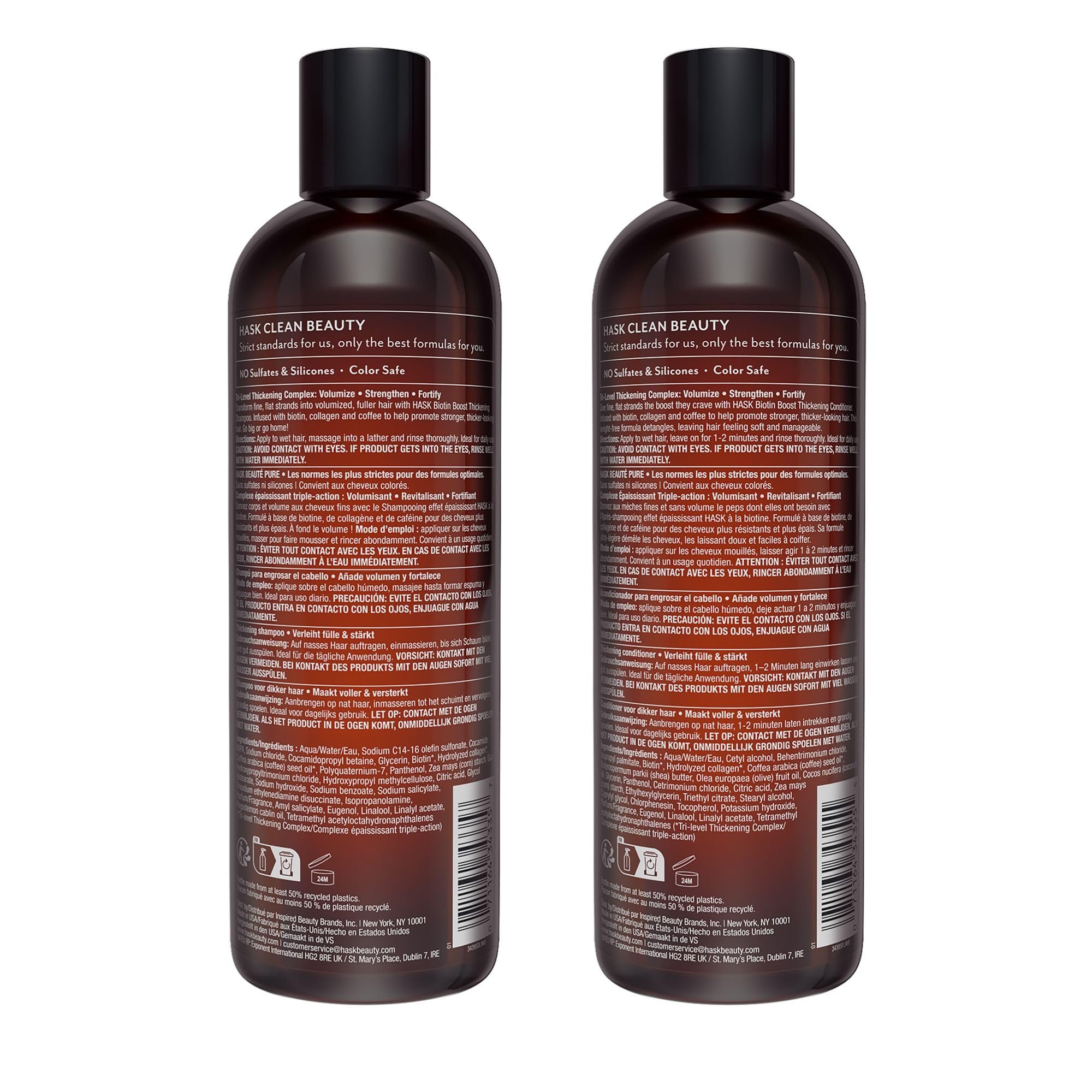 HASK cabello estilizado tras uso mostrando mayor cuerpo y aspecto saludable