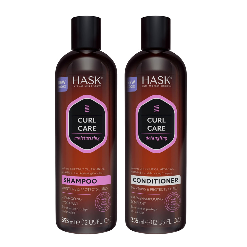 HASK frente del empaque mostrando el set para rizos y ventaja de definición
