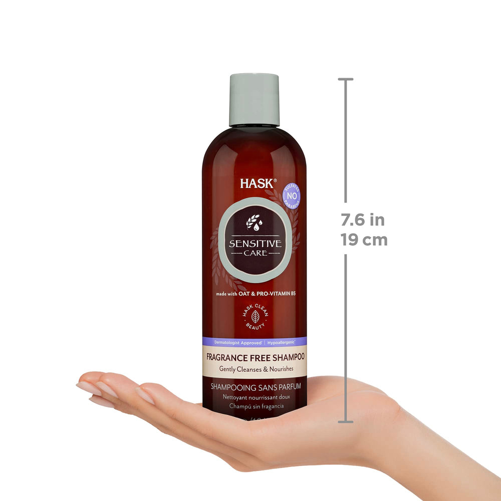 HASK etiqueta con lista de ingredientes aptos para piel sensible