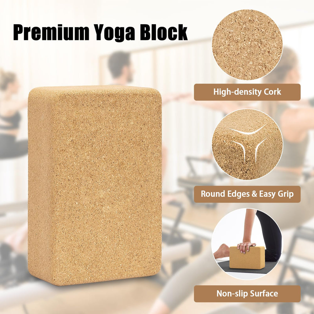Hatha yoga primer plano de textura de corcho que ofrece agarre seguro