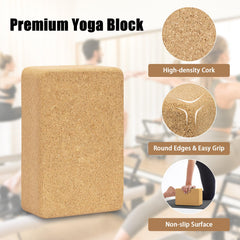 Hatha yoga primer plano de textura de corcho que ofrece agarre seguro