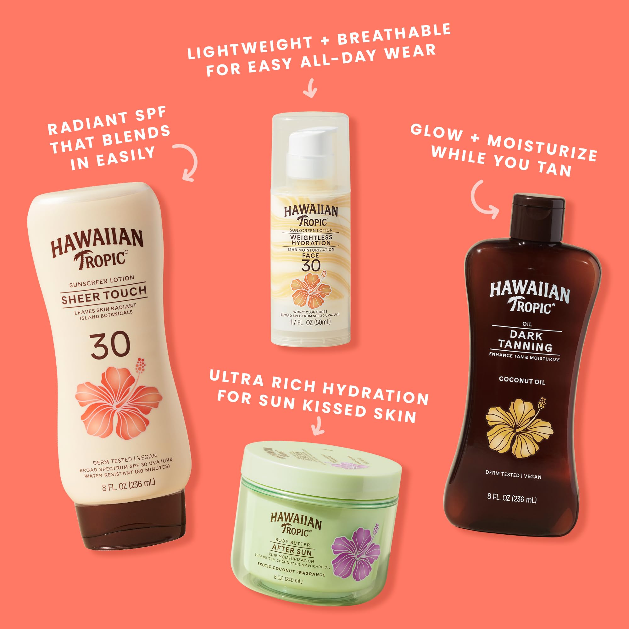 Hawaiian Tropic pack de 12 unidades, ideal para viajes y distribución