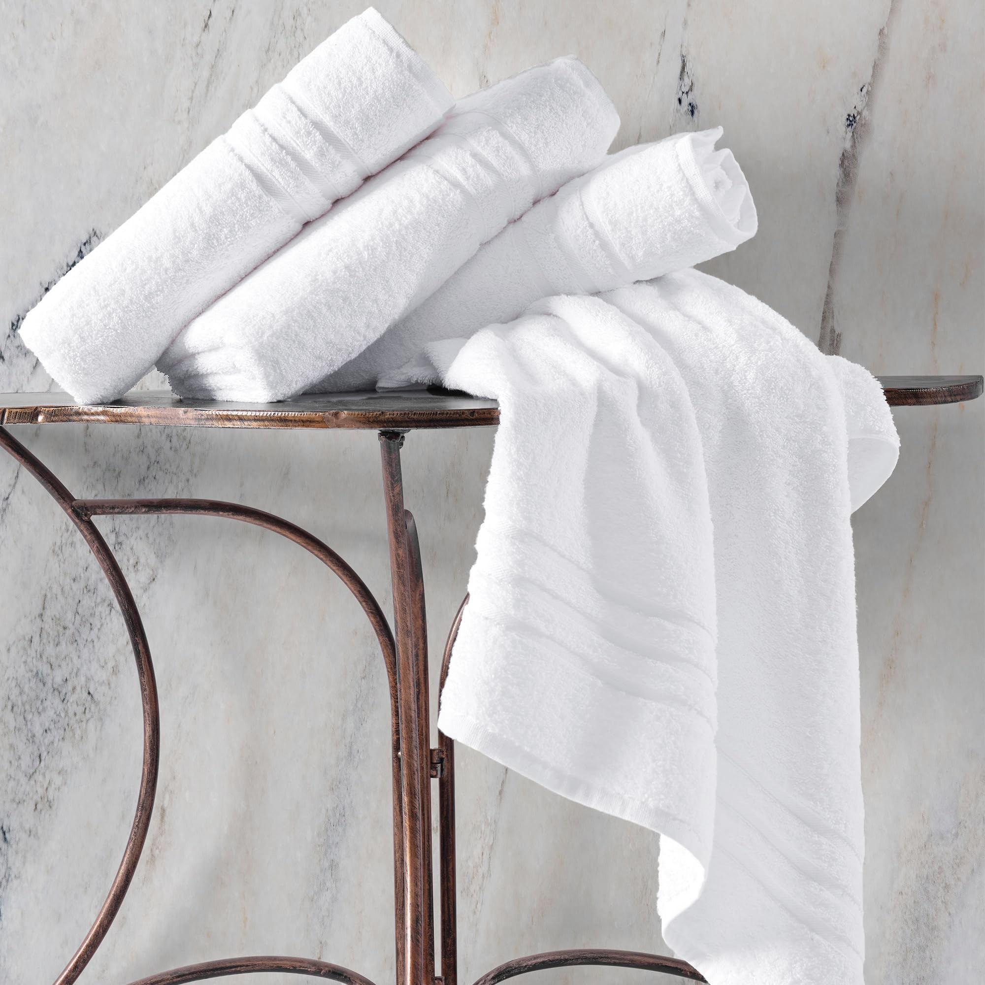 Hawmam Linen primer plano textura rizo que muestra absorción superior