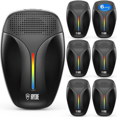 Haycone frontal del kit de seis unidades mostrando diseño compacto y enchufe integrado