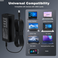 HBONY primer plano del puerto USB-C con conexión reversible y rápida