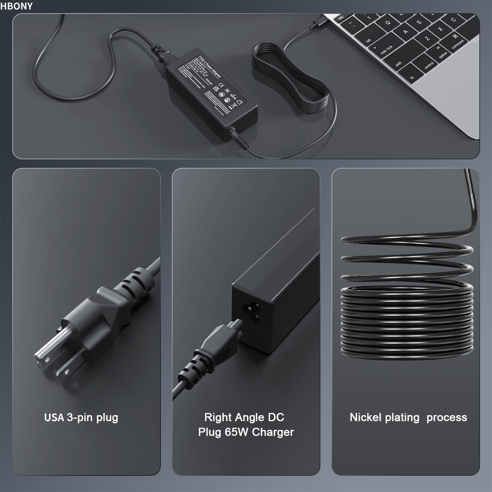 HBONY textura y acabado del adaptador que mejora agarre y durabilidad