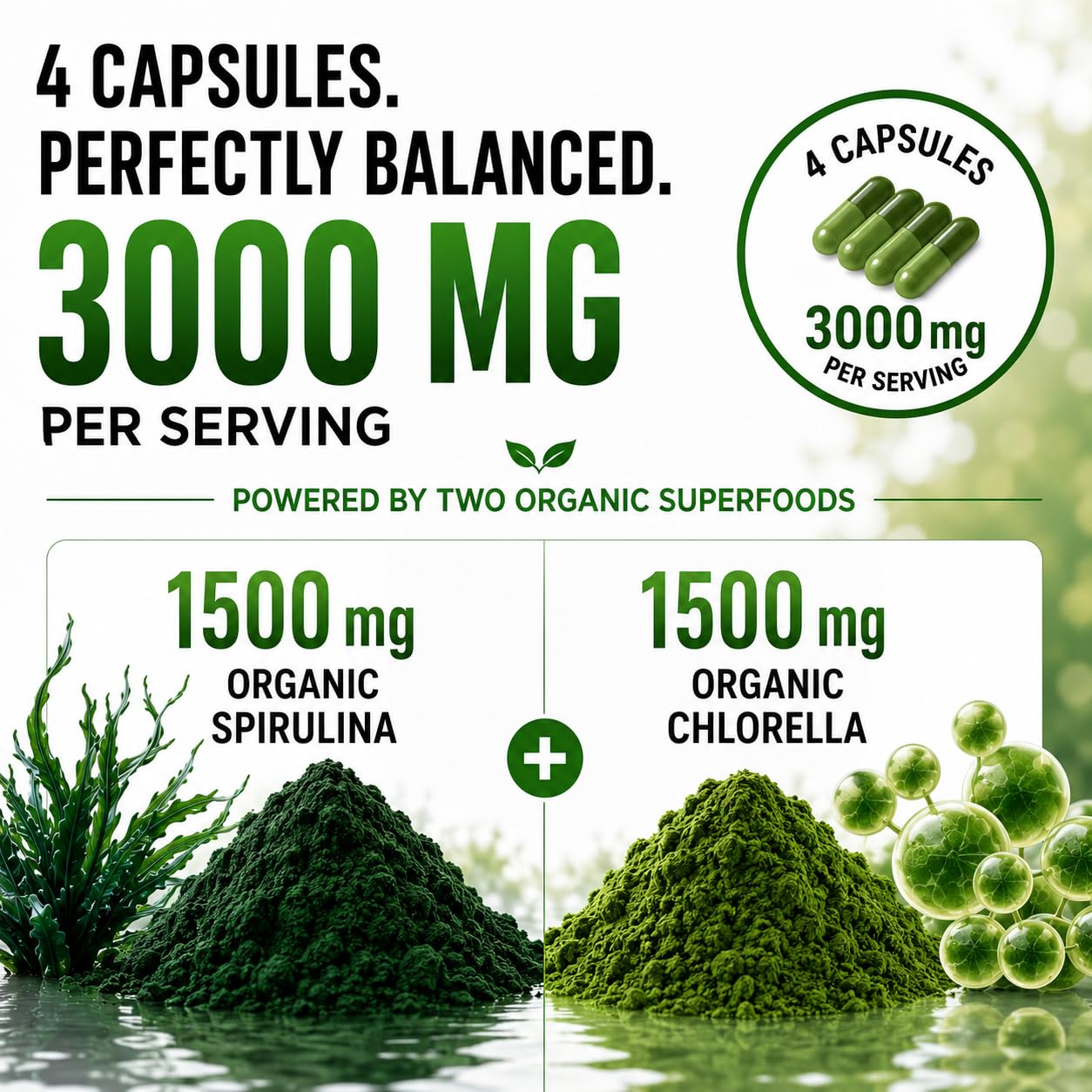 HCL HERBAL CODE LABS capsules on a ruler demonstrating compact, travel-friendly size