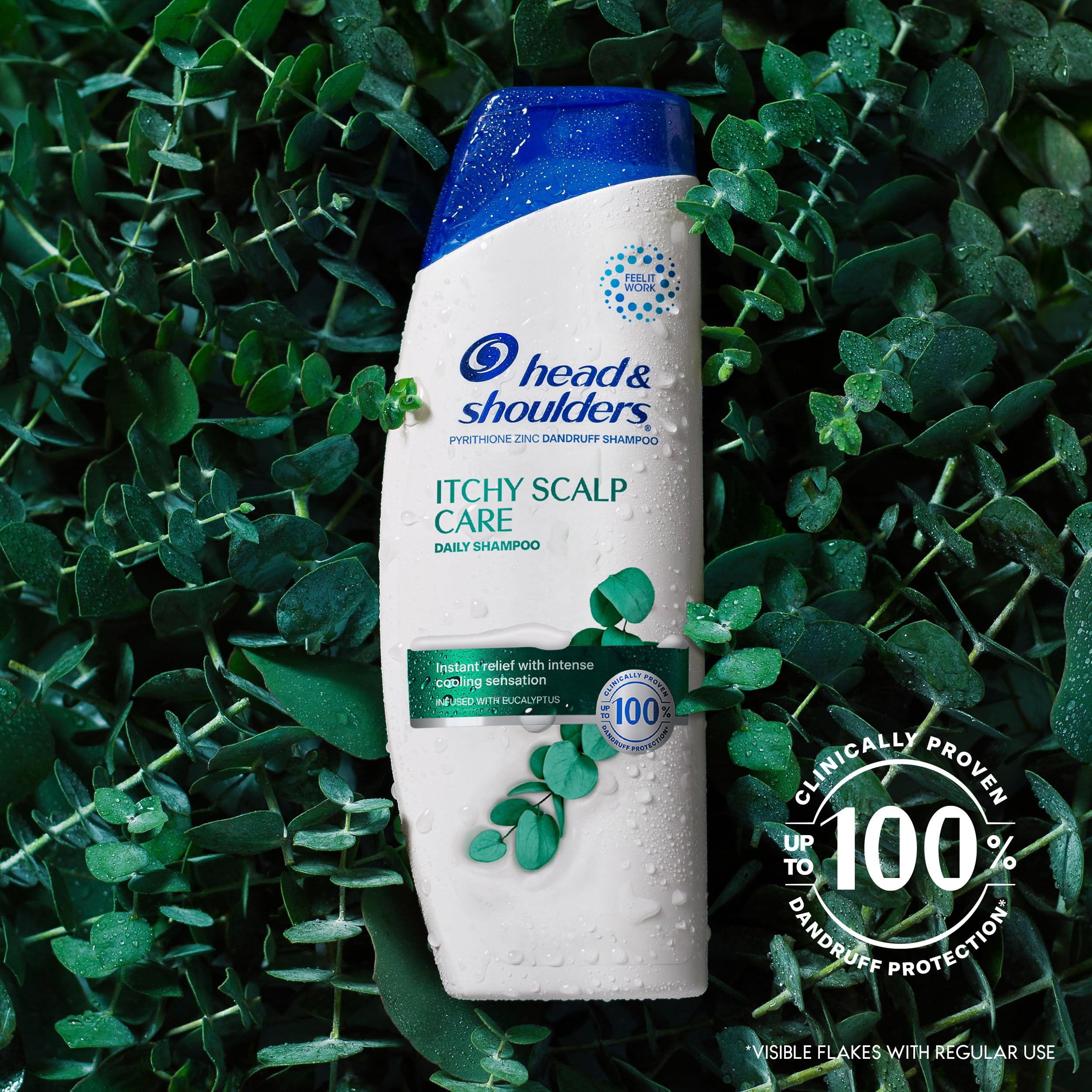 Head & Shoulders textura de la espuma con eucalipto que ofrece limpieza y sensación fresca