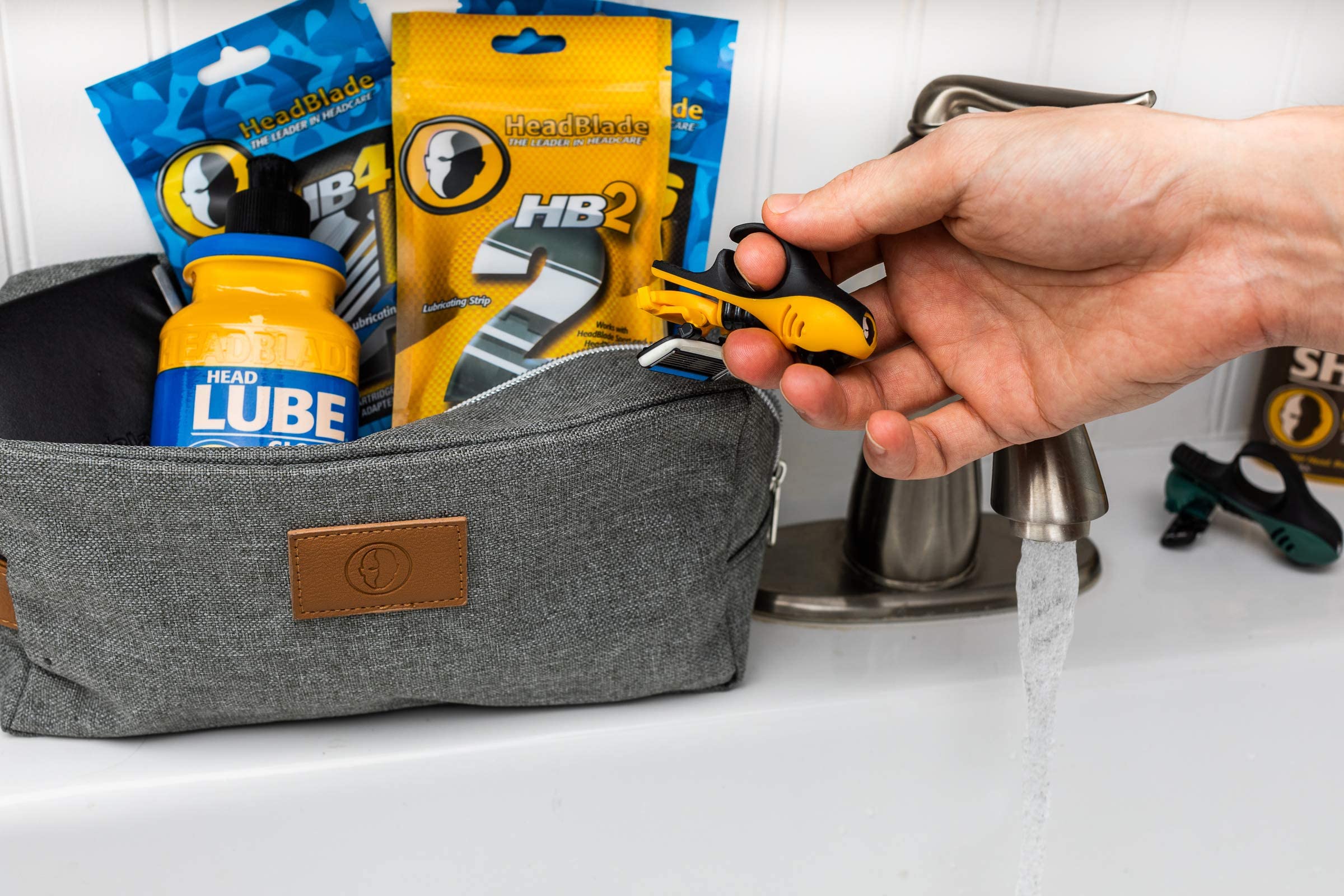 HeadBlade primer plano de las cuatro hojas que evita tirones y mejora deslizamiento