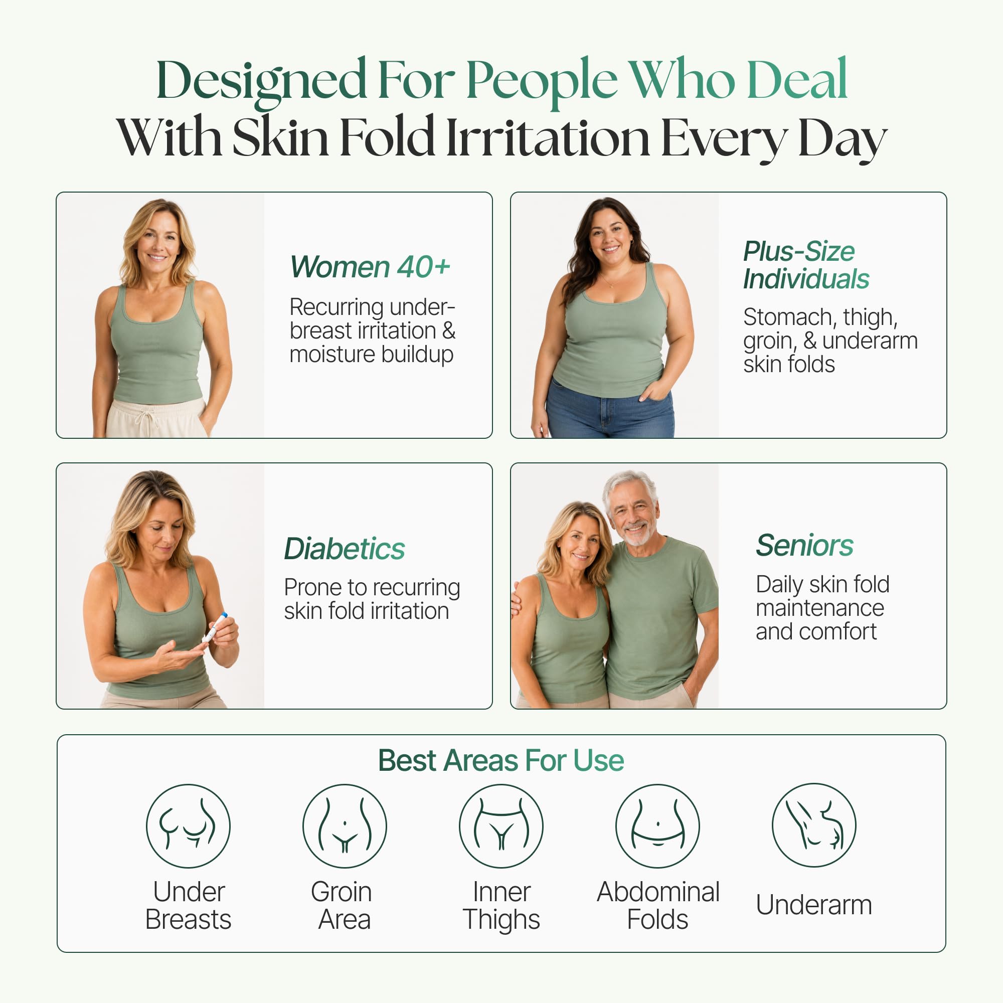 Healora barrera invisible en pliegue abdominal para proteger piel