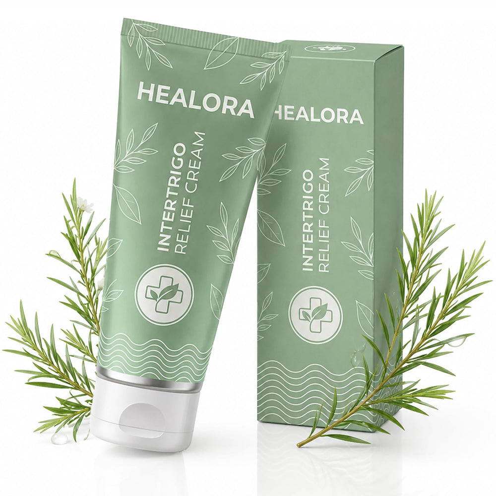 Healora mostrando frente del tubo y sello de fórmula eficaz