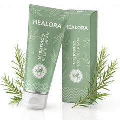 Healora mostrando frente del tubo y sello de fórmula eficaz