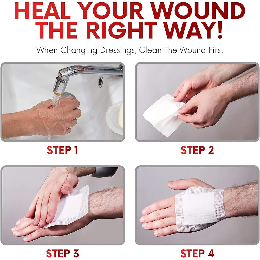 Healqu comparación tamaño mano, medida 4x4 pulgadas clara