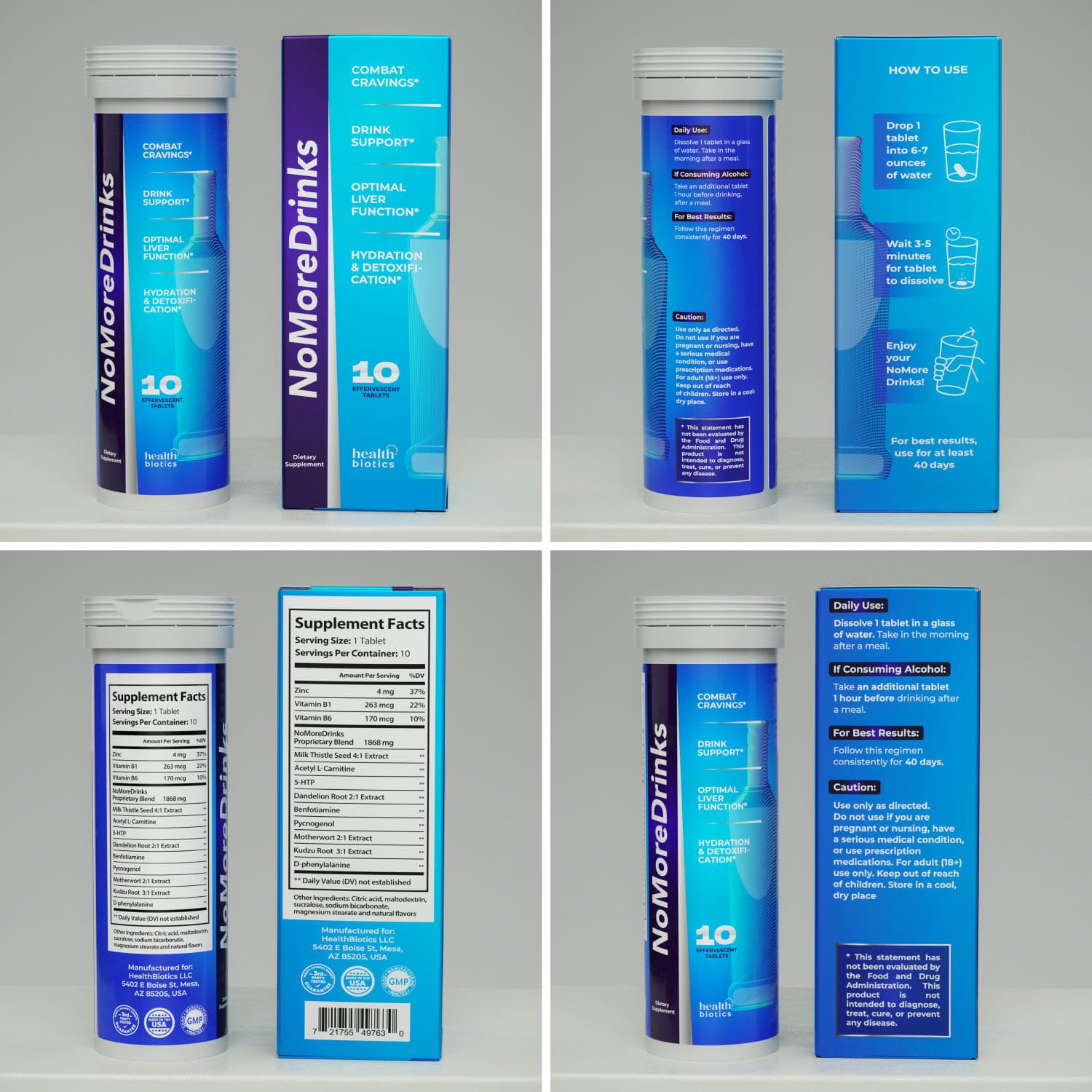 Healthbiotics concepto de mejora de hábitos comparativa visual