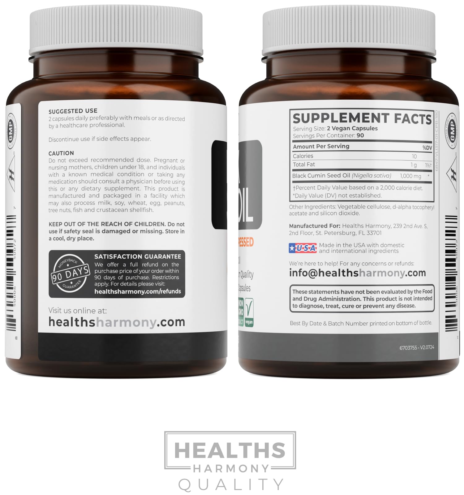 Healths Harmony estilo de vida con suplemento en mesa de cocina
