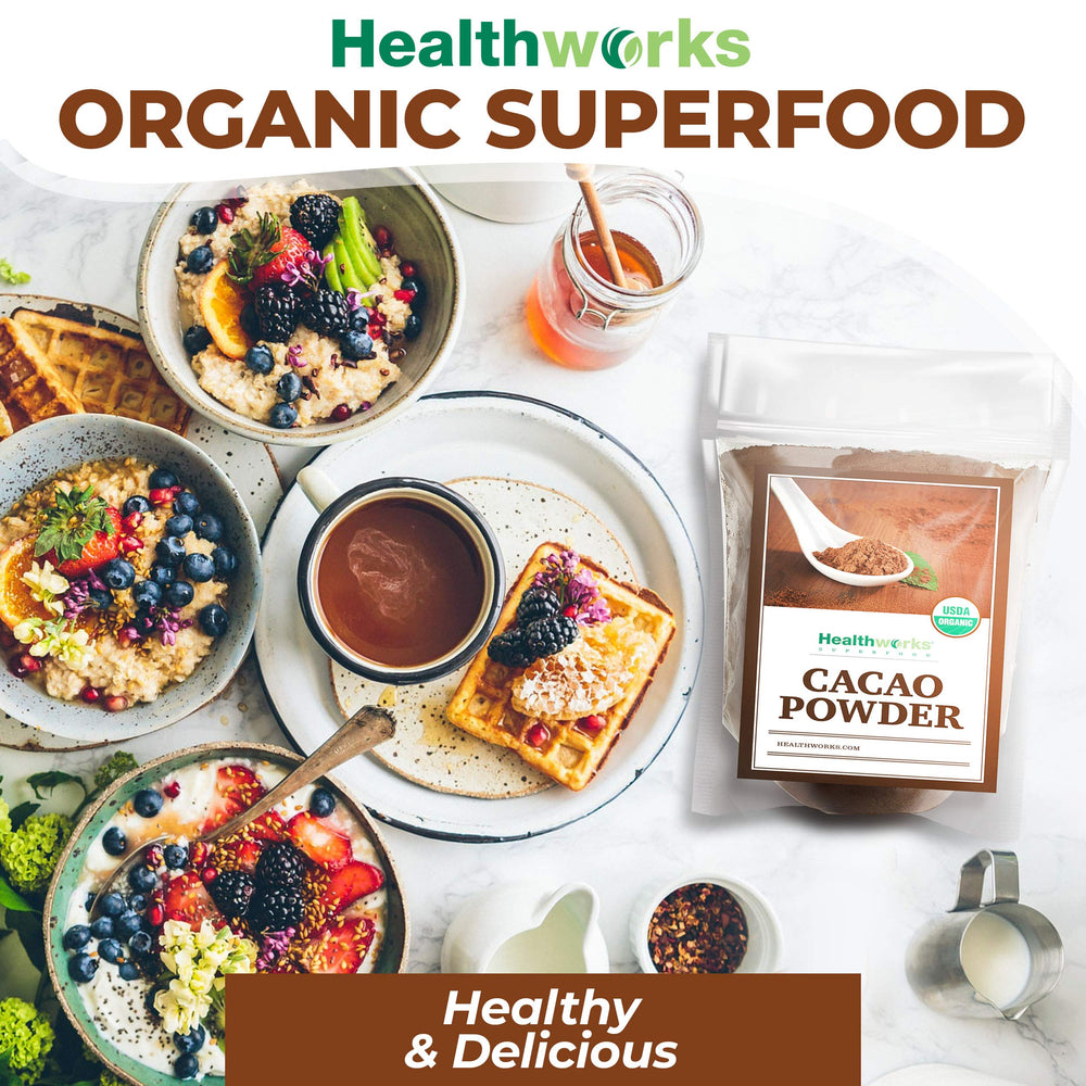 Healthworks Superfoods báscula con paquete de 1 lb para referencia de tamaño
