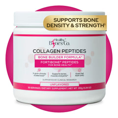 Healthy Bones Co frasco frontal mostrando etiqueta clara y sencilla