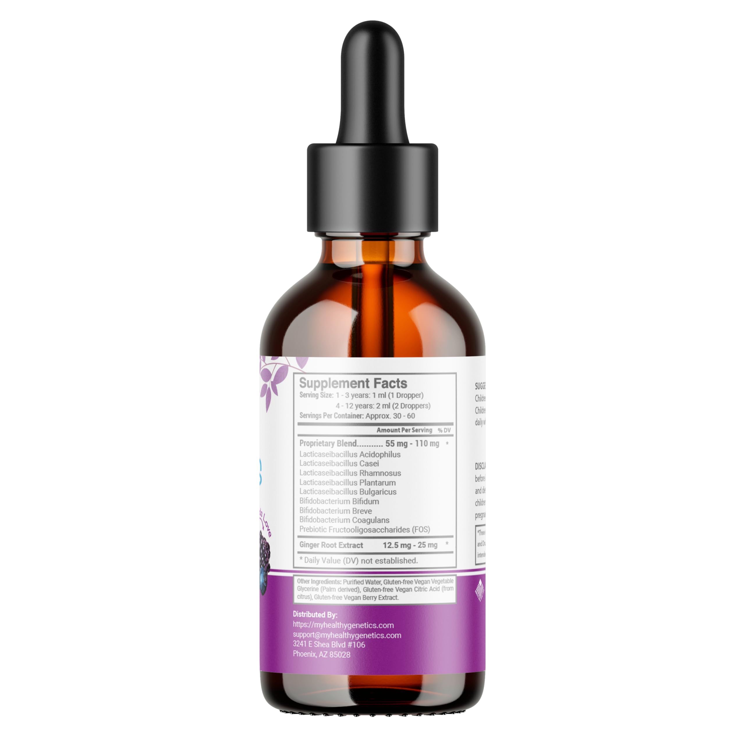 Healthy Genetics frasco sobre mesa familiar mostrando uso diario