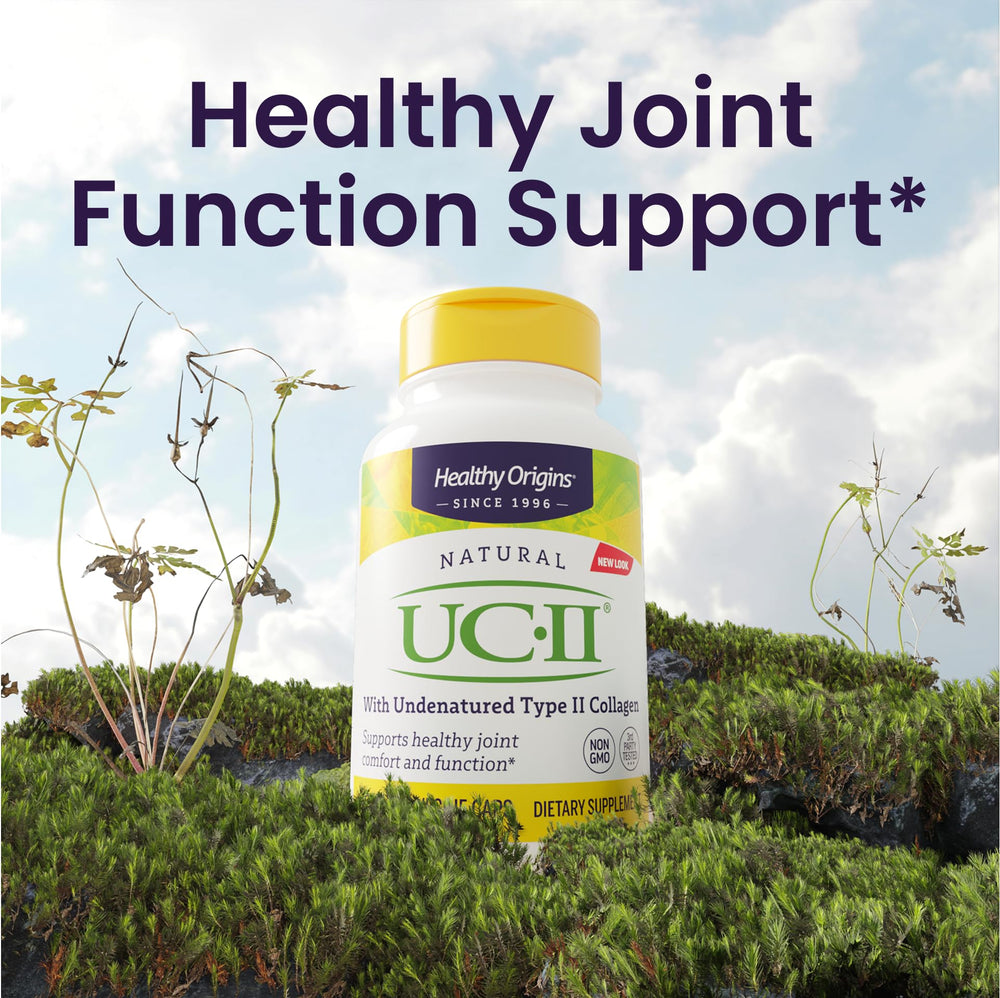 Healthy Origins etiqueta de ingredientes destacando UC-II y 40 mg