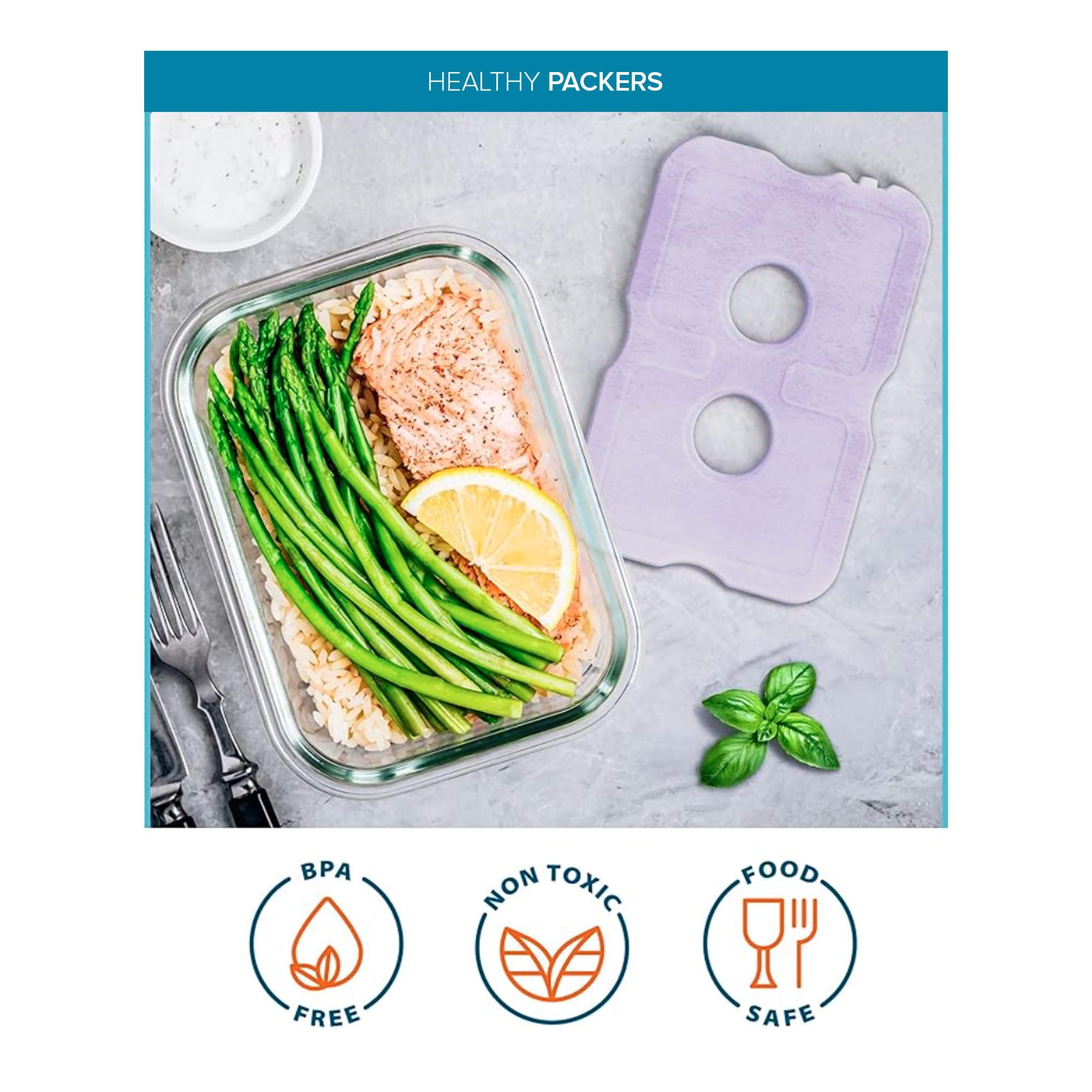 Healthy Packers empaque con etiqueta legible y garantía de satisfacción visible