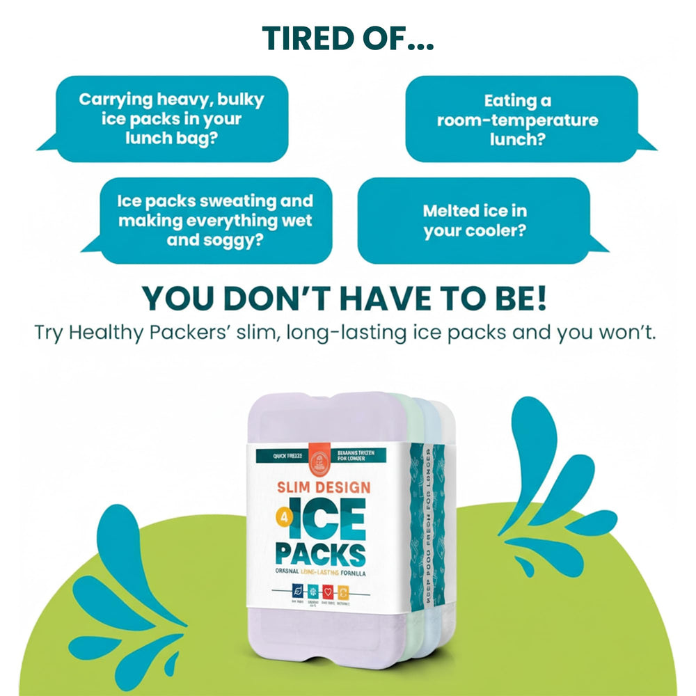 Healthy Packers en bolso de playa conservando bebidas frías durante la jornada