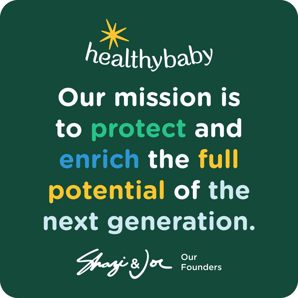 HealthyBaby comparación de tamaño con manos, práctico y portátil