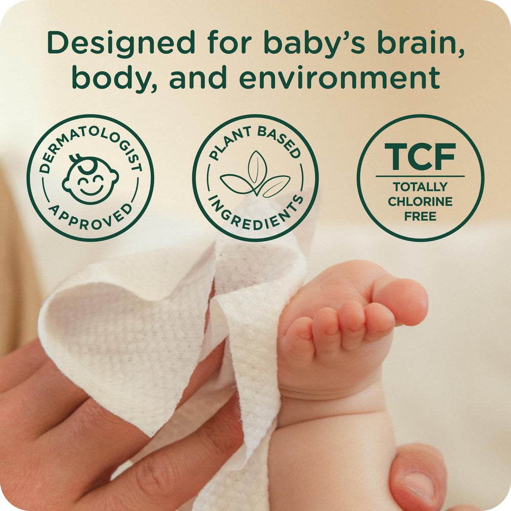 HealthyBaby textura de la toallita en primer plano, mayor capacidad de limpieza