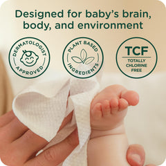 HealthyBaby textura de la toallita en primer plano, mayor capacidad de limpieza