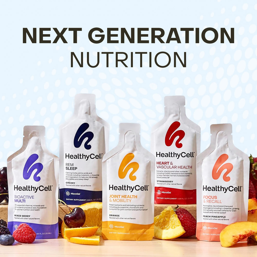 HealthyCell nutrients infographic displaying blend and absorption advantage