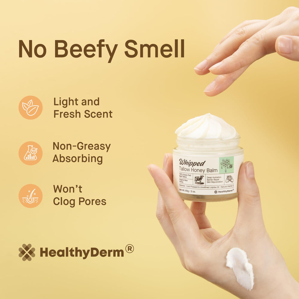 HealthyDerm sello GMP indicando fabricación segura y control de calidad