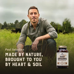 HEART & SOIL primer plano de textura de cápsula que muestra acabado natural y pureza