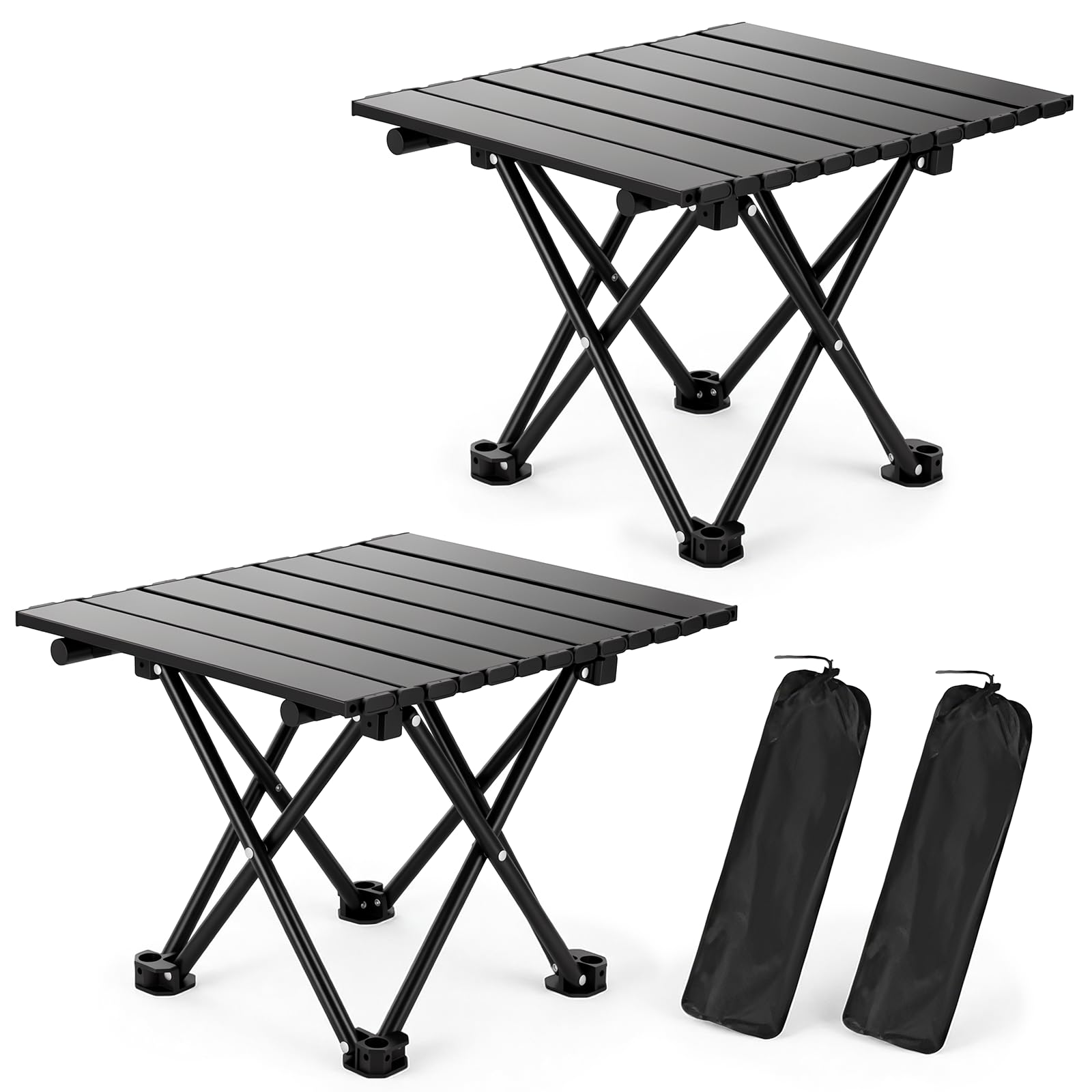 hediya mesa plegable frontal mostrando estructura estable y portabilidad