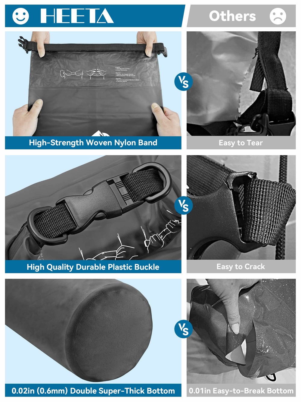 HEETA funda impermeable para móvil en uso, permite tocar pantalla segura
