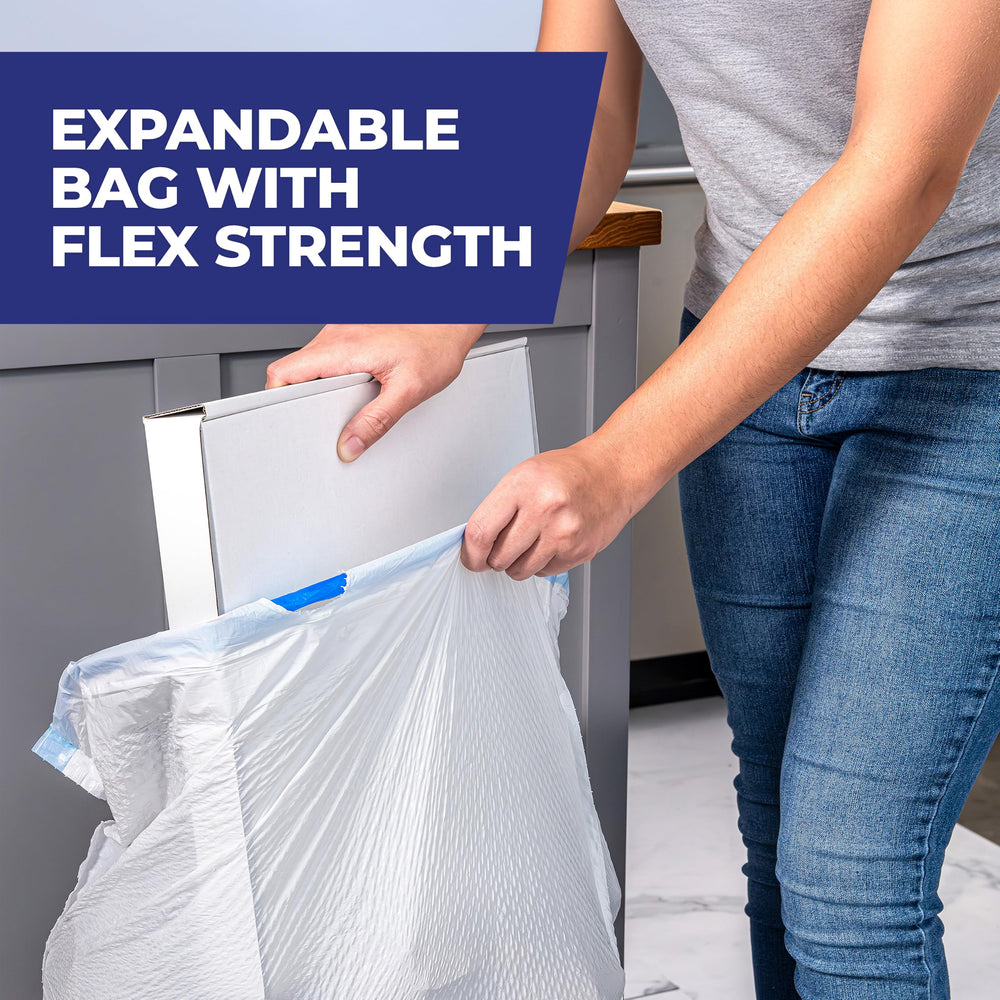 Etiqueta Arm & Hammer en bolsa Hefty que ayuda a controlar olores en el hogar