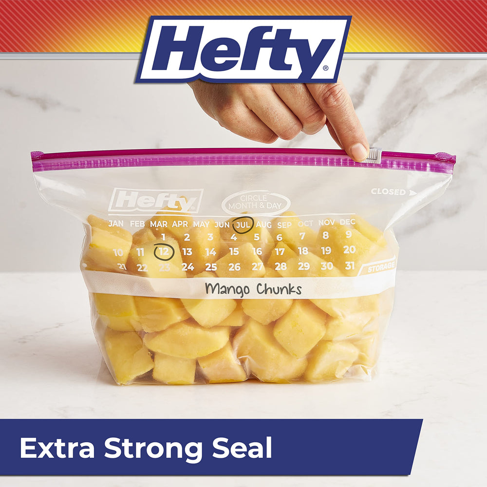 Hefty fondo expandible manteniendo la bolsa en pie y estable