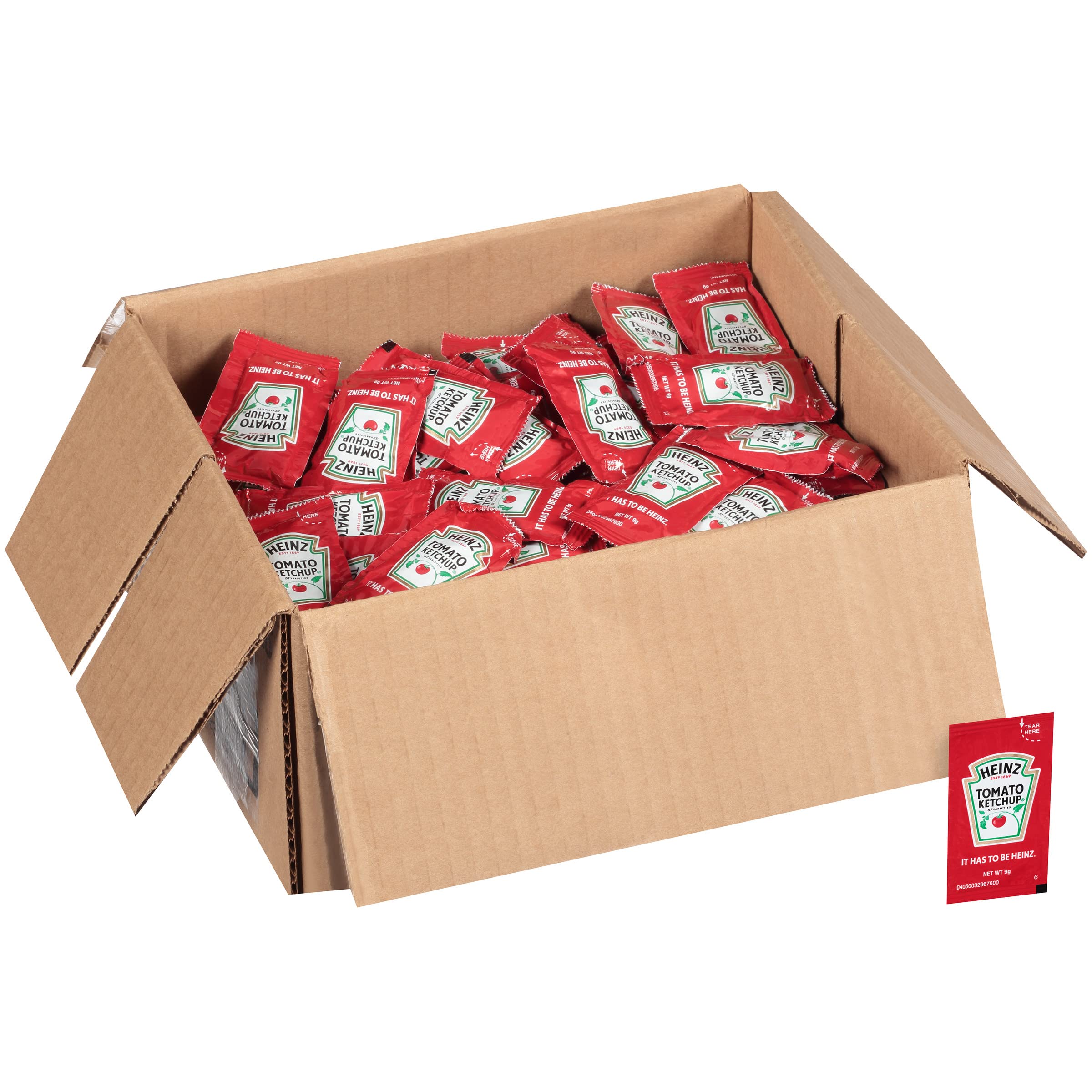 HEINZ etiqueta con información del producto y beneficios