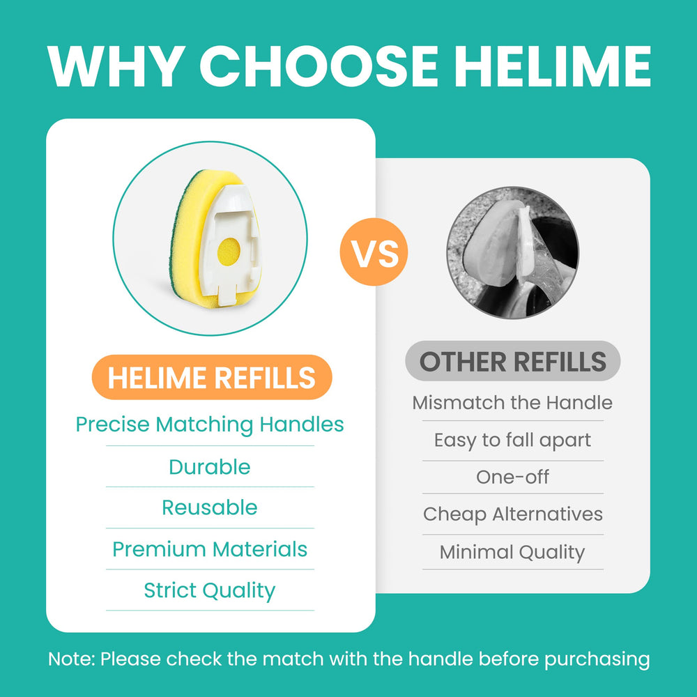 HELIME recambio junto a una mano para mostrar tamaño y ergonomía al usar
