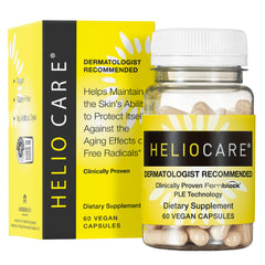 Heliocare envase frontal mostrando 60 cápsulas y marca Heliocare para apoyo antioxidante