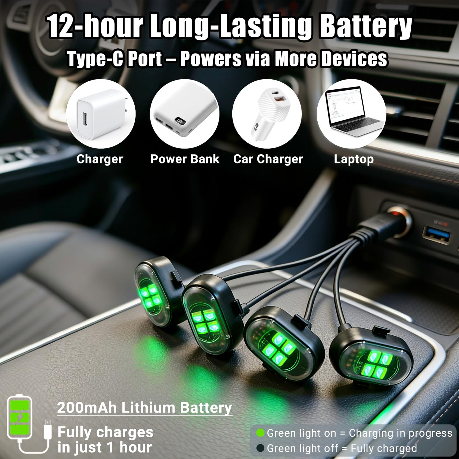 Hemei9319 primer plano de las cuatro LEDs mostrando color y calidad lumínica
