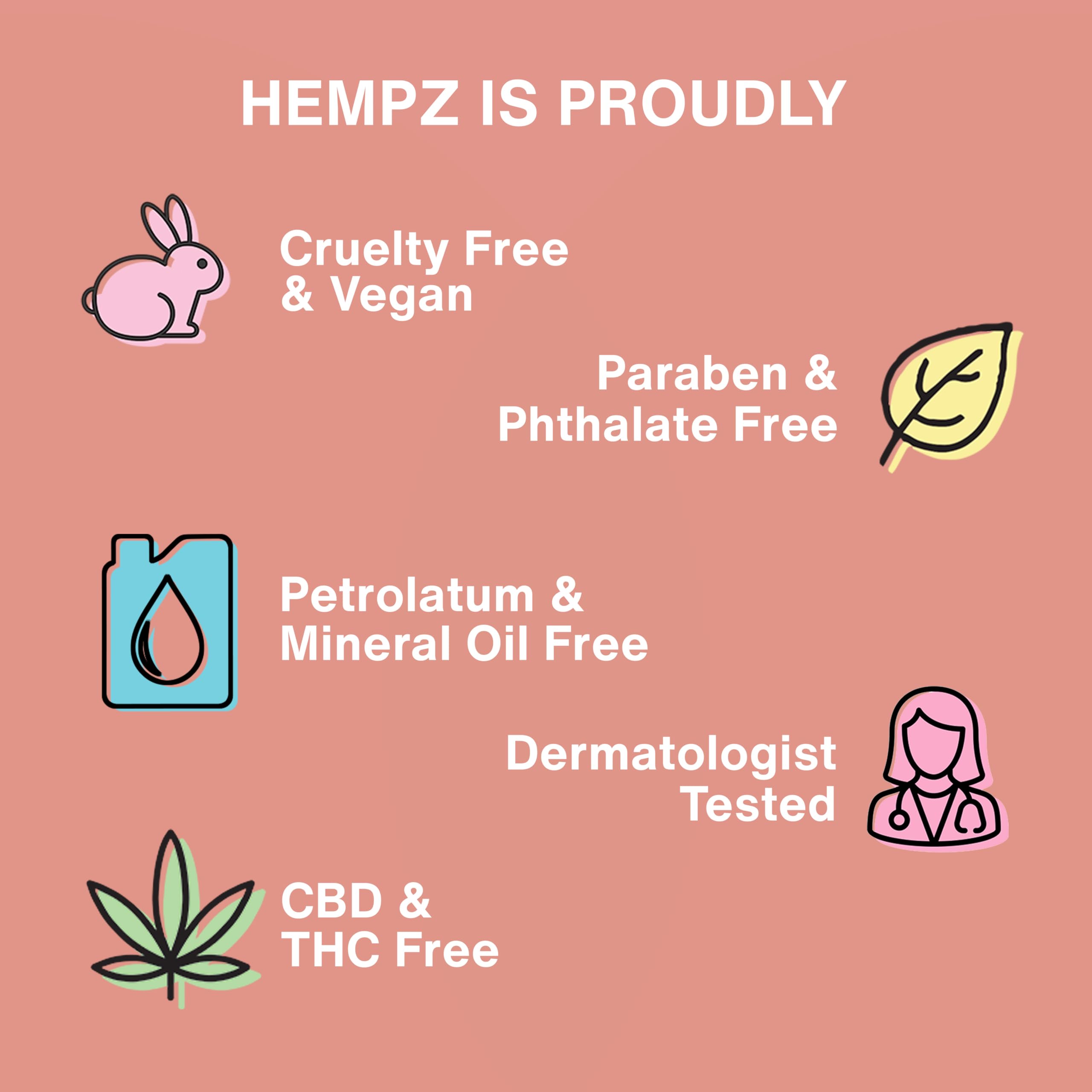 Hempz loción en ambiente de baño que evoca cuidado personal relajante