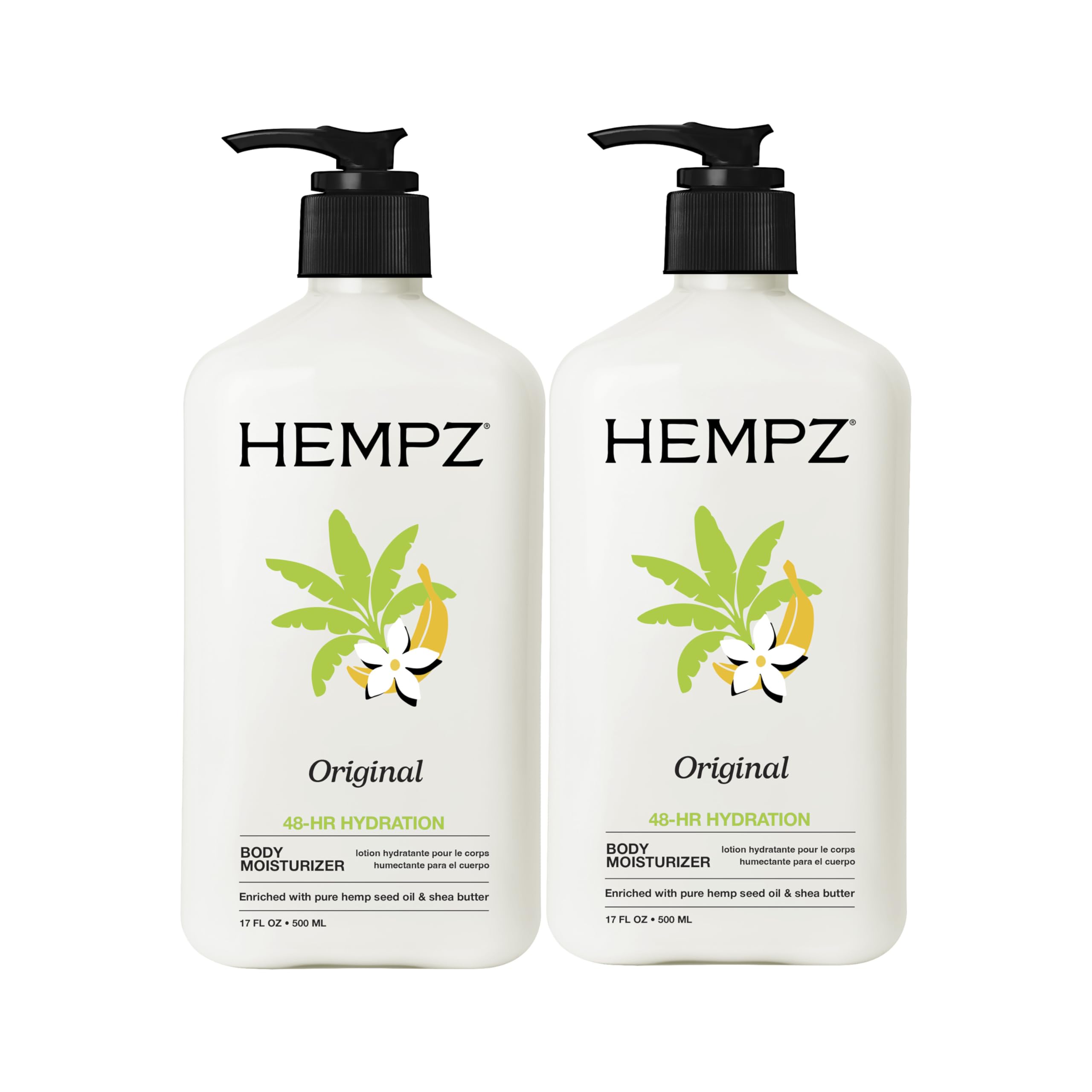 Hempz frontal del envase pack de 2 mostrando formato y diseño
