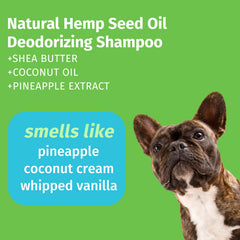 Hempz Petz espuma cremosa mostrando textura suave que acondiciona
