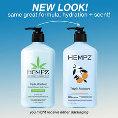 Hempz textura batida en primer plano, absorción rápida y ligera