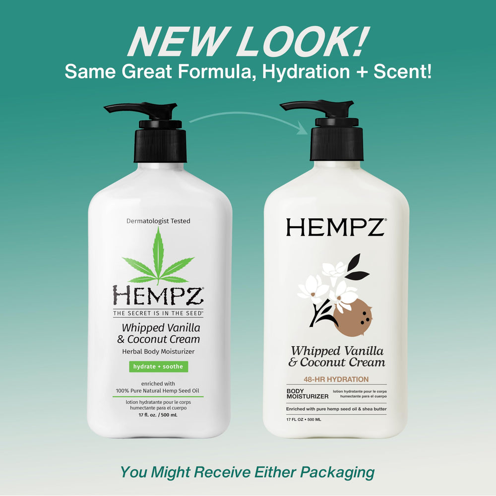 Hempz textura cremosa de la loción, absorción ligera y nutriente