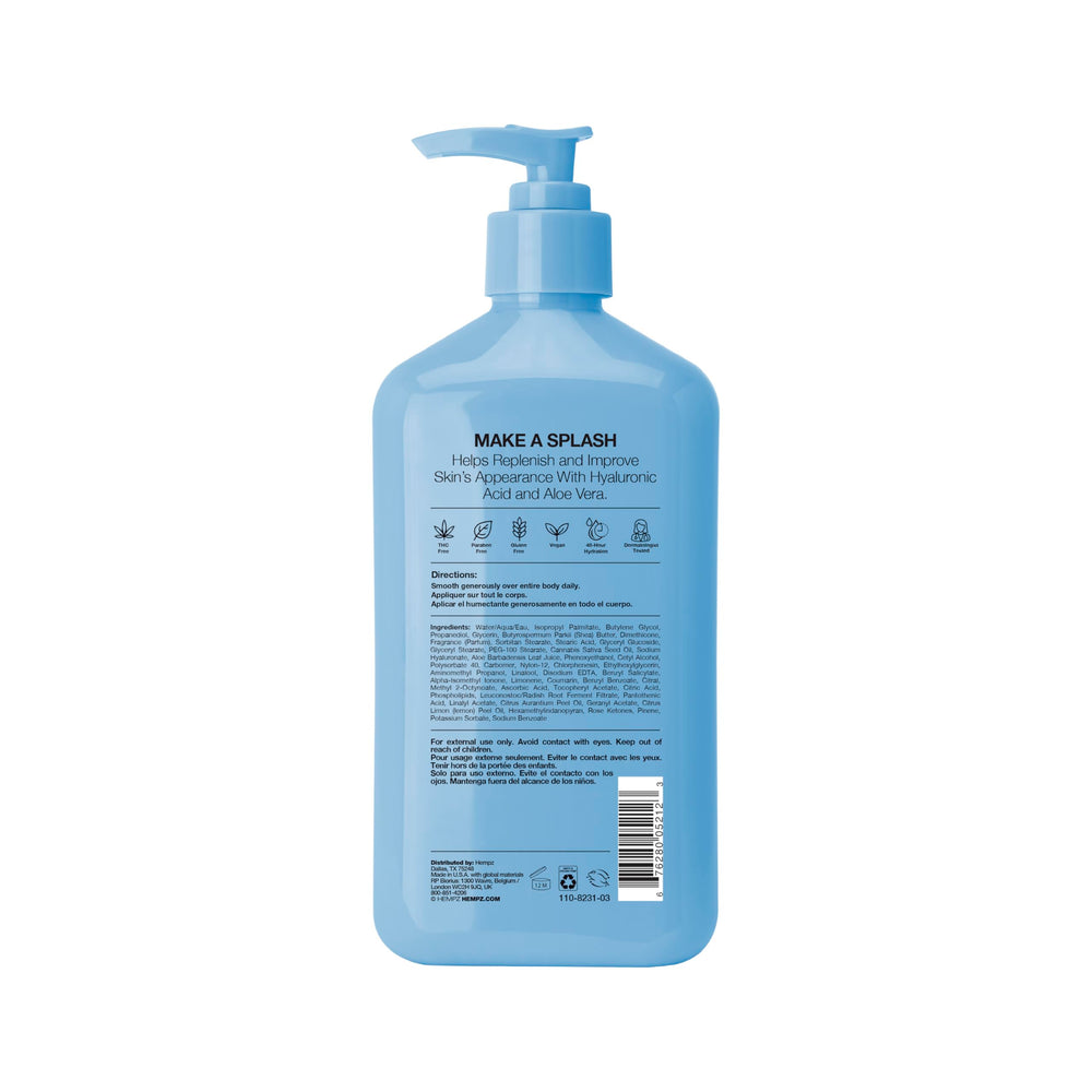 Hempz textura de crema en primer plano para ver consistencia nutritiva