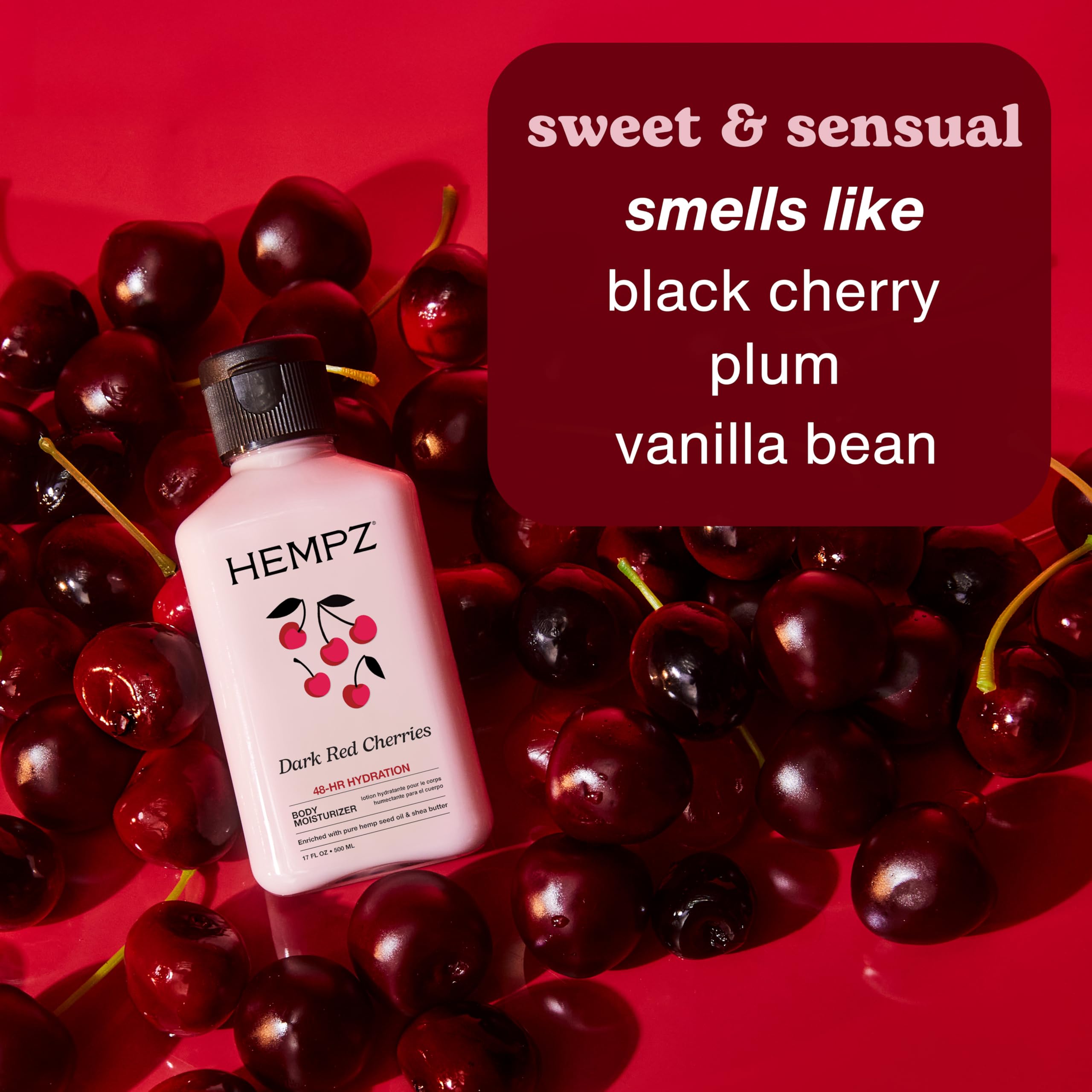 Hempz textura cremosa en primer plano que ilustra absorción rápida