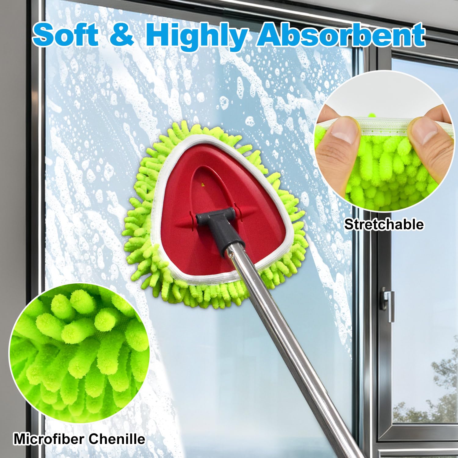 Henyopet cepillo scrubbing con cerdas densas para manchas difíciles